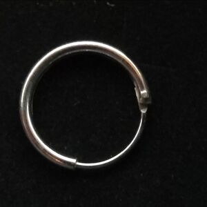 13mm Sterling Silver Huggie Hoop Earrings 925 Minimalist Lightweight